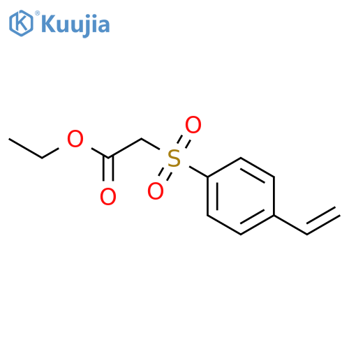 Acetic acid, [(4-ethenylphenyl)sulfonyl]-, ethyl ester structure