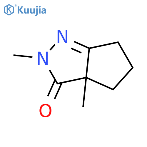 3(2H)-Cyclopentapyrazolone,3a,4,5,6-tetrahydro-2,3a-dimethyl- structure