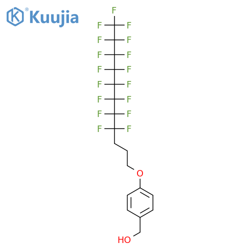 Benzenemethanol,4-[(4,4,5,5,6,6,7,7,8,8,9,9,10,10,11,11,11-heptadecafluoroundecyl)oxy]- structure