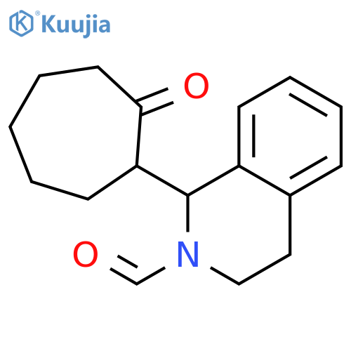 2(1H)-Isoquinolinecarboxaldehyde, 3,4-dihydro-1-(2-oxocycloheptyl)- structure