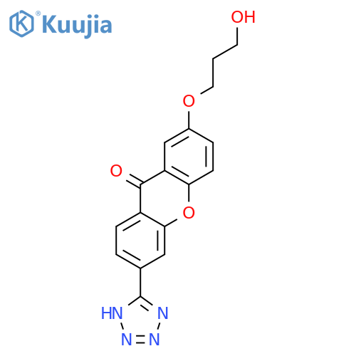 9H-Xanthen-9-one, 2-(3-hydroxypropoxy)-6-(1H-tetrazol-5-yl)- structure