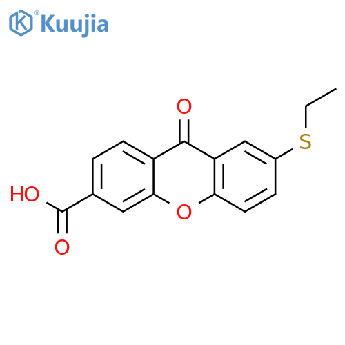 9H-Xanthene-3-carboxylic acid, 7-(ethylthio)-9-oxo- structure