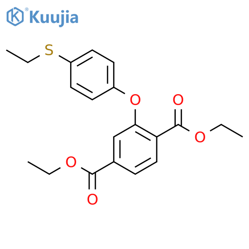 1,4-Benzenedicarboxylic acid, 2-[4-(ethylthio)phenoxy]-, diethyl ester structure