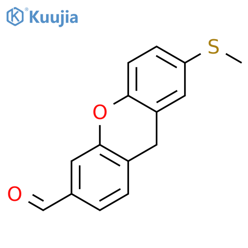 9H-Xanthene-3-carboxaldehyde, 7-(methylthio)- structure