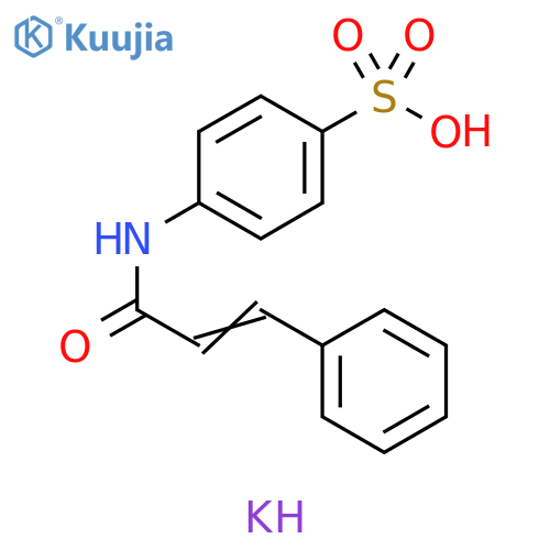 Benzenesulfonic acid, 4-[(1-oxo-3-phenyl-2-propen-1-yl)amino]-, potassium salt (1:1) structure