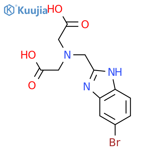 Glycine, N-[(5-bromo-1H-benzimidazol-2-yl)methyl]-N-(carboxymethyl)- structure