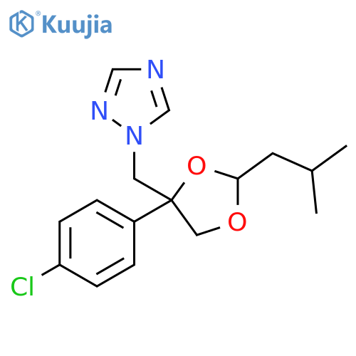 1H-1,2,4-Triazole, 1-[[4-(4-chlorophenyl)-2-(2-methylpropyl)-1,3-dioxolan-4-yl]methyl]- structure