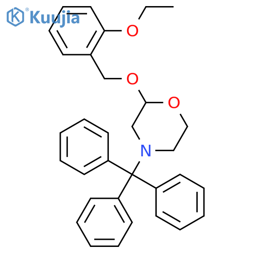 Morpholine, 2-[(2-ethoxyphenyl)methoxy]-4-(triphenylmethyl)- structure