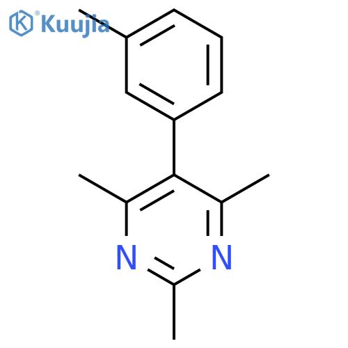 Pyrimidine, 2,4,6-trimethyl-5-(3-methylphenyl)- structure