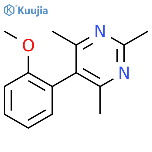 Pyrimidine, 5-(2-methoxyphenyl)-2,4,6-trimethyl- structure
