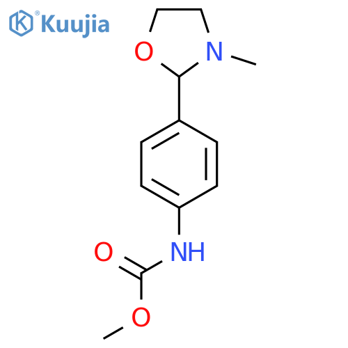 Carbamic acid, [4-(3-methyl-2-oxazolidinyl)phenyl]-, methyl ester structure