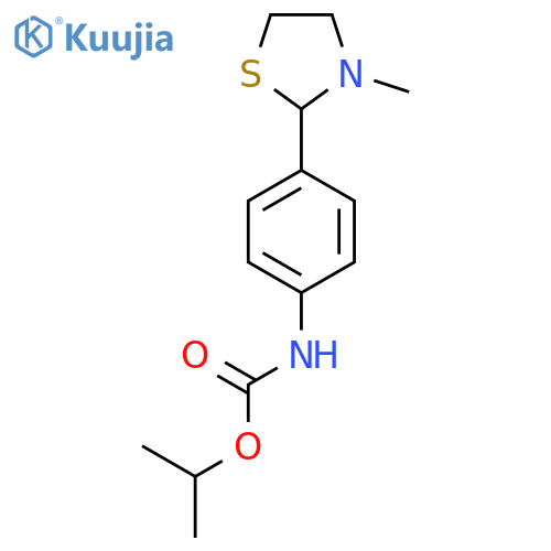 Carbamic acid, [4-(3-methyl-2-thiazolidinyl)phenyl]-, 1-methylethyl ester structure