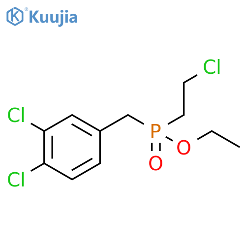 Phosphinic acid, (2-chloroethyl)[(3,4-dichlorophenyl)methyl]-, ethyl ester structure