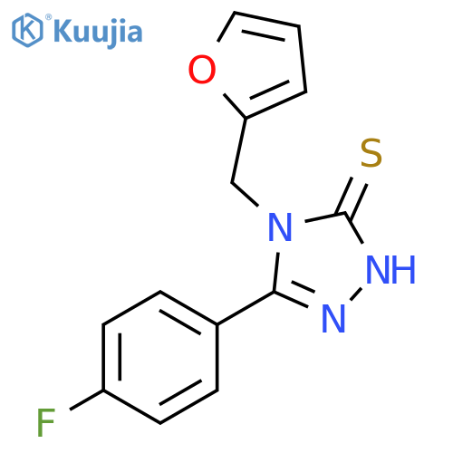 5-(4-fluorophenyl)-4-(furan-2-yl)methyl-4H-1,2,4-triazole-3-thiol structure