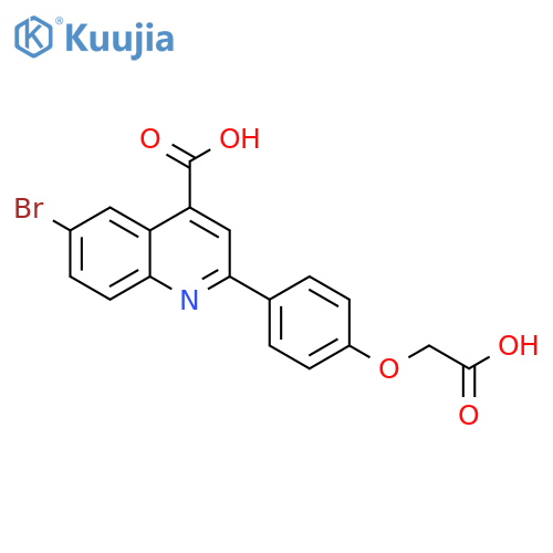 4-Quinolinecarboxylic acid, 6-bromo-2-[4-(carboxymethoxy)phenyl]- structure