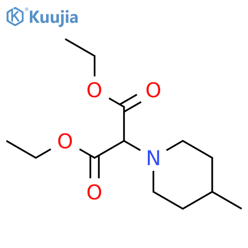 Propanedioic acid, (4-methyl-1-piperidinyl)-, diethyl ester structure