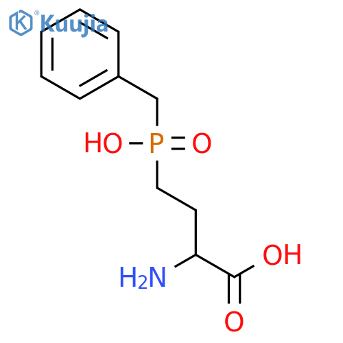 Butanoic acid, 2-amino-4-[hydroxy(phenylmethyl)phosphinyl]- structure