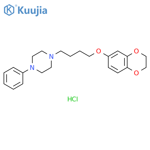 Piperazine, 1-[4-[(2,3-dihydro-1,4-benzodioxin-6-yl)oxy]butyl]-4-phenyl-, hydrochloride (1:2) structure