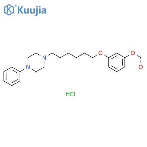 Piperazine, 1-[6-(1,3-benzodioxol-5-yloxy)hexyl]-4-phenyl-, hydrochloride (1:2) structure
