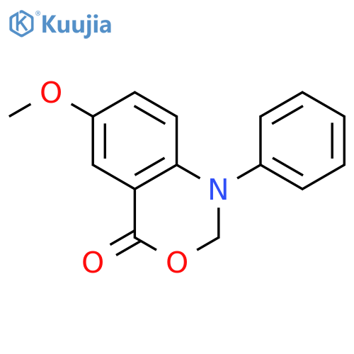 4H-3,1-Benzoxazin-4-one, 1,2-dihydro-6-methoxy-1-phenyl- structure