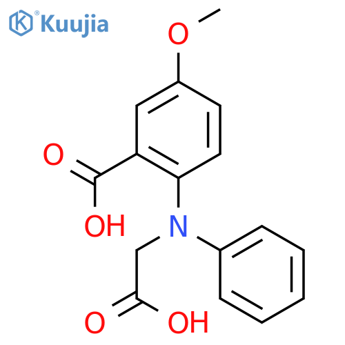 Benzoic acid, 2-[(carboxymethyl)phenylamino]-5-methoxy- structure