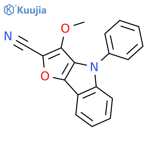 4H-Furo[3,2-b]indole-2-carbonitrile, 3-methoxy-4-phenyl- structure
