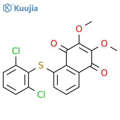 1,4-Naphthalenedione, 5-[(2,6-dichlorophenyl)thio]-2,3-dimethoxy- structure