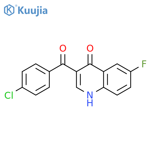 3-(4-chlorobenzoyl)-6-fluoro-1H-quinolin-4-one structure