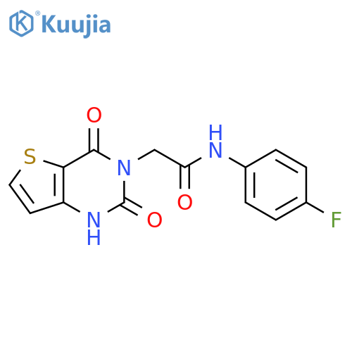 2-{2,4-dioxo-1H,2H,3H,4H-thieno3,2-dpyrimidin-3-yl}-N-(4-fluorophenyl)acetamide structure