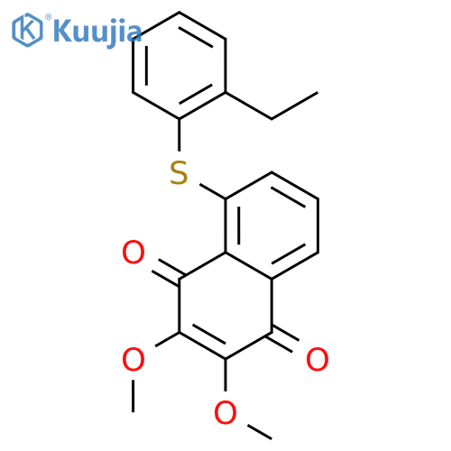 1,4-Naphthalenedione, 5-[(2-ethylphenyl)thio]-2,3-dimethoxy- structure