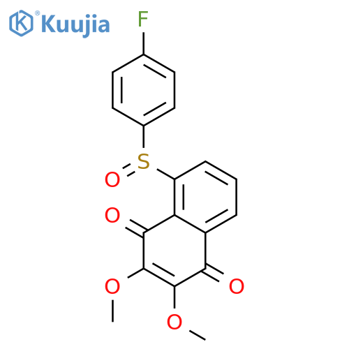 1,4-Naphthalenedione, 5-[(4-fluorophenyl)sulfinyl]-2,3-dimethoxy- structure