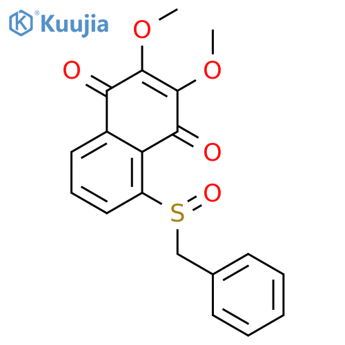 1,4-Naphthalenedione, 2,3-dimethoxy-5-[(phenylmethyl)sulfinyl]- structure