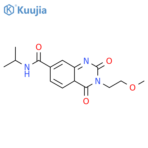 3-(2-methoxyethyl)-2,4-dioxo-N-(propan-2-yl)-1,2,3,4-tetrahydroquinazoline-7-carboxamide structure