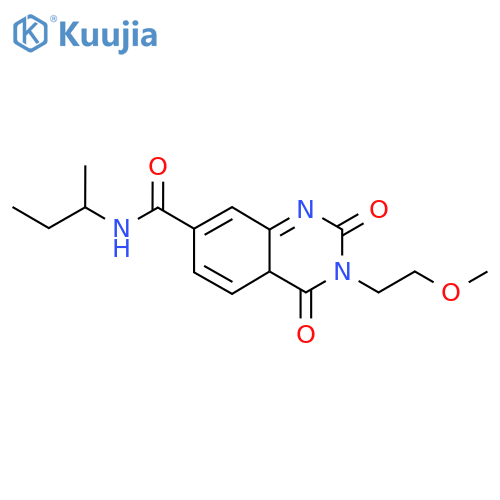 N-(butan-2-yl)-3-(2-methoxyethyl)-2,4-dioxo-1,2,3,4-tetrahydroquinazoline-7-carboxamide structure