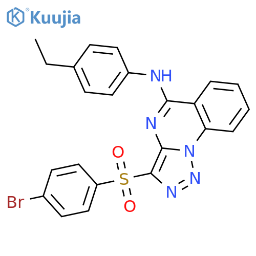 3-(4-bromobenzenesulfonyl)-N-(4-ethylphenyl)-1,2,3triazolo1,5-aquinazolin-5-amine structure