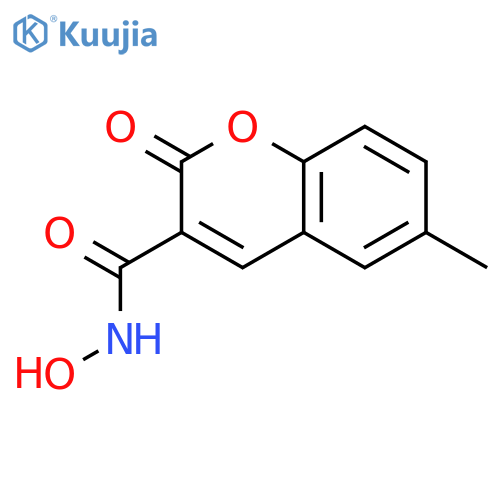 2H-1-Benzopyran-3-carboxamide, N-hydroxy-6-methyl-2-oxo- structure
