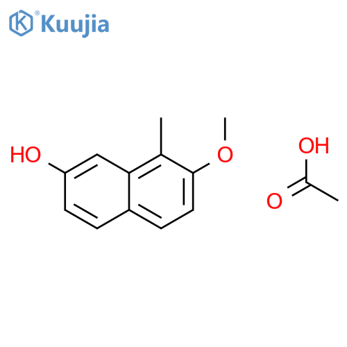 2-Naphthalenol, 7-methoxy-8-methyl-, acetate structure