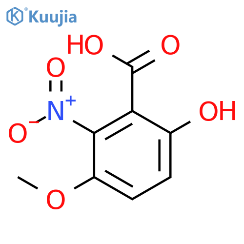 Benzoic acid, 6-hydroxy-3-methoxy-2-nitro- structure