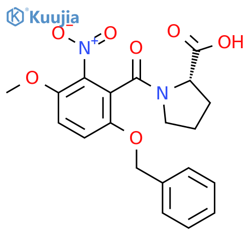 L-Proline, 1-[3-methoxy-2-nitro-6-(phenylmethoxy)benzoyl]- structure