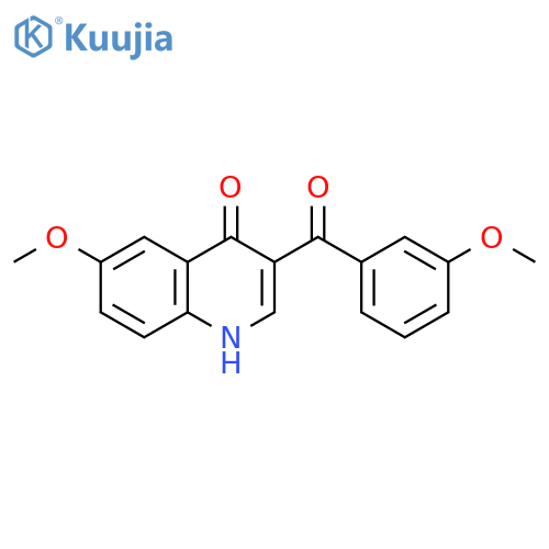 4(1H)-Quinolinone, 6-methoxy-3-(3-methoxybenzoyl)- structure