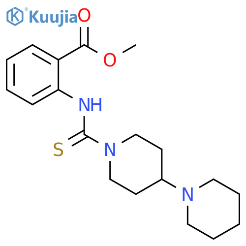 methyl 2-({1,4'-bipiperidine-1'-carbothioyl}amino)benzoate structure