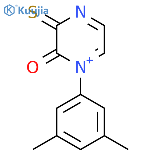 1-(3,5-Dimethylphenyl)-3-sulfanylidene-1,2,3,4-tetrahydropyrazin-2-one structure