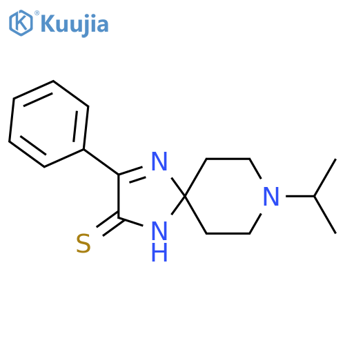 3-phenyl-8-(propan-2-yl)-1,4,8-triazaspiro4.5dec-3-ene-2-thione structure