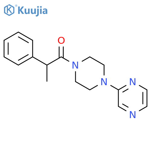 Piperazine, 1-(1-oxo-2-phenylpropyl)-4-pyrazinyl- structure