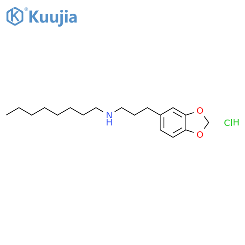1,3-Benzodioxole-5-propanamine, N-octyl-, hydrochloride structure