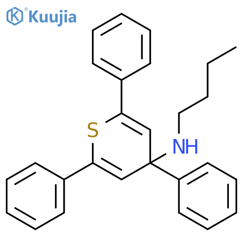 4H-Thiopyran-4-amine, N-butyl-2,4,6-triphenyl- structure