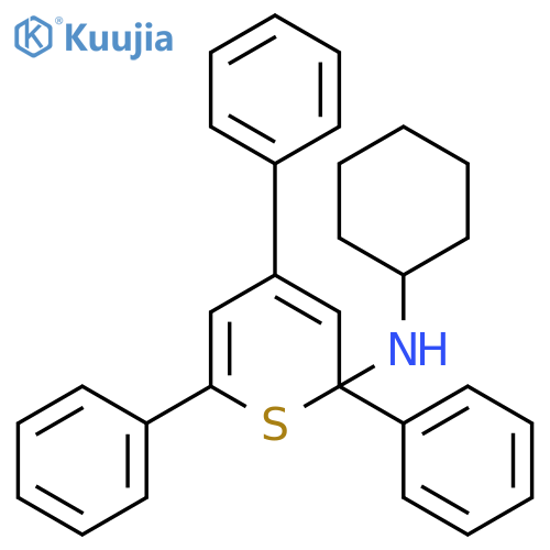 2H-Thiopyran-2-amine, N-cyclohexyl-2,4,6-triphenyl- structure