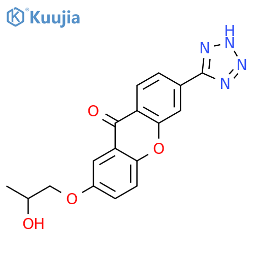 9H-Xanthen-9-one, 2-(2-hydroxypropoxy)-6-(1H-tetrazol-5-yl)- structure