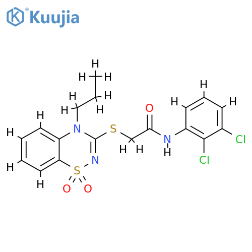 N-(2,3-dichlorophenyl)-2-(1,1-dioxo-4-propyl-4H-1lambda6,2,4-benzothiadiazin-3-yl)sulfanylacetamide structure