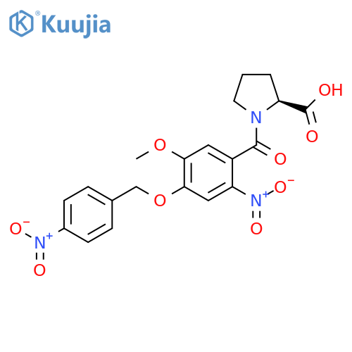 L-Proline, N-[5-methoxy-2-nitro-4-[(4-nitrophenyl)methoxy]benzoyl]- structure